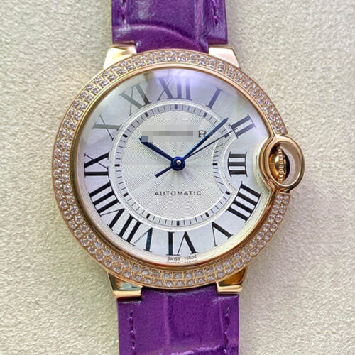 BALLON BLEU DE 36MM WJBB0009 3K FACTORY PURPLE STRAP